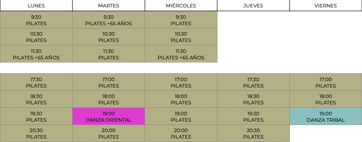 Horarios curso 2025-26
